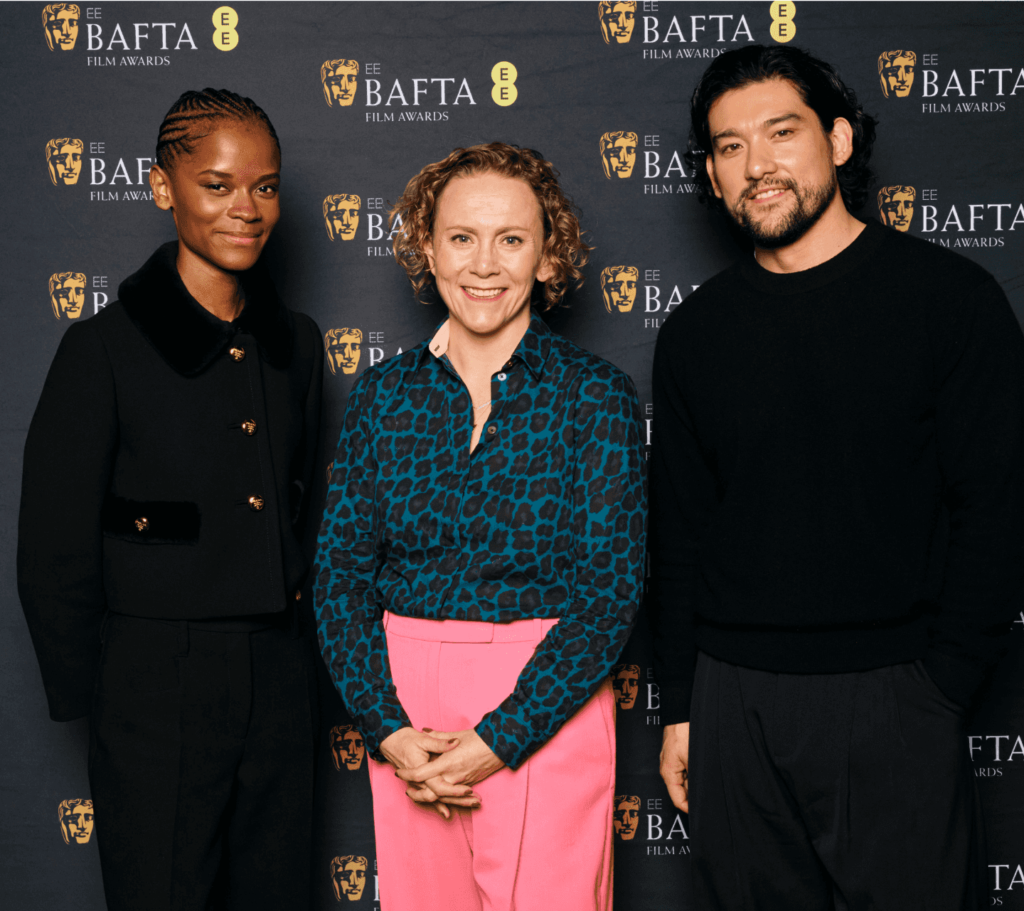 Letitia Wright, Anna Higgs and Will Sharpe