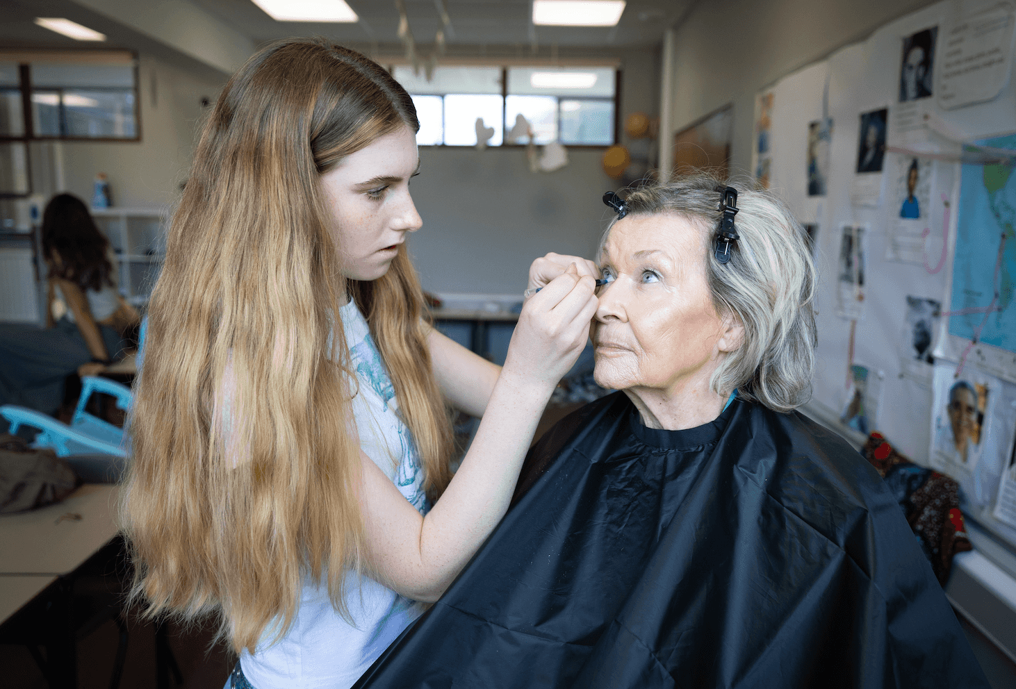Make-up artist at work